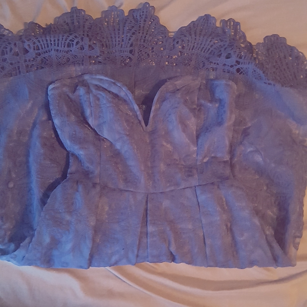 Lace Sweetheart Strapless Dress